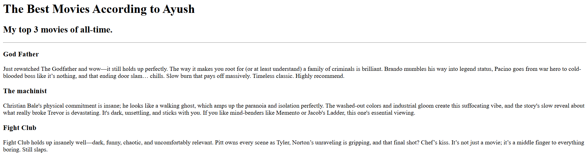 of movie ranking website